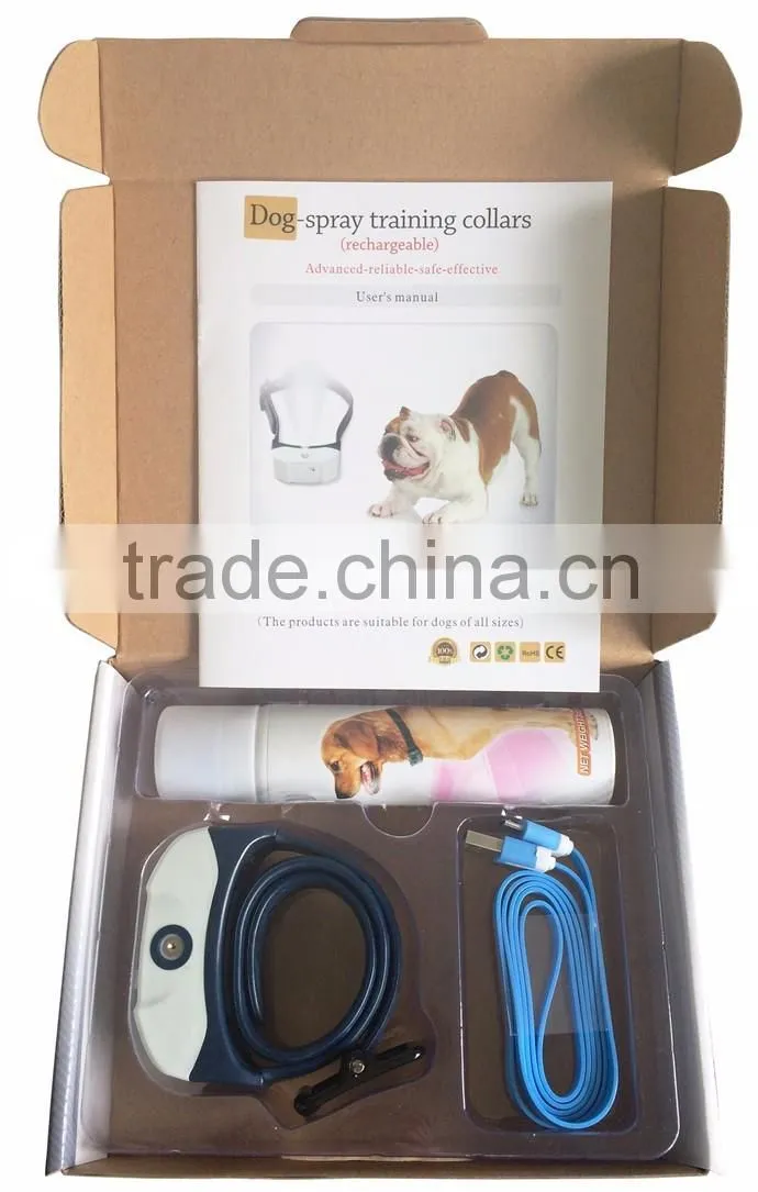 Rechargeable Mist-spray Anti bark dog control collar
