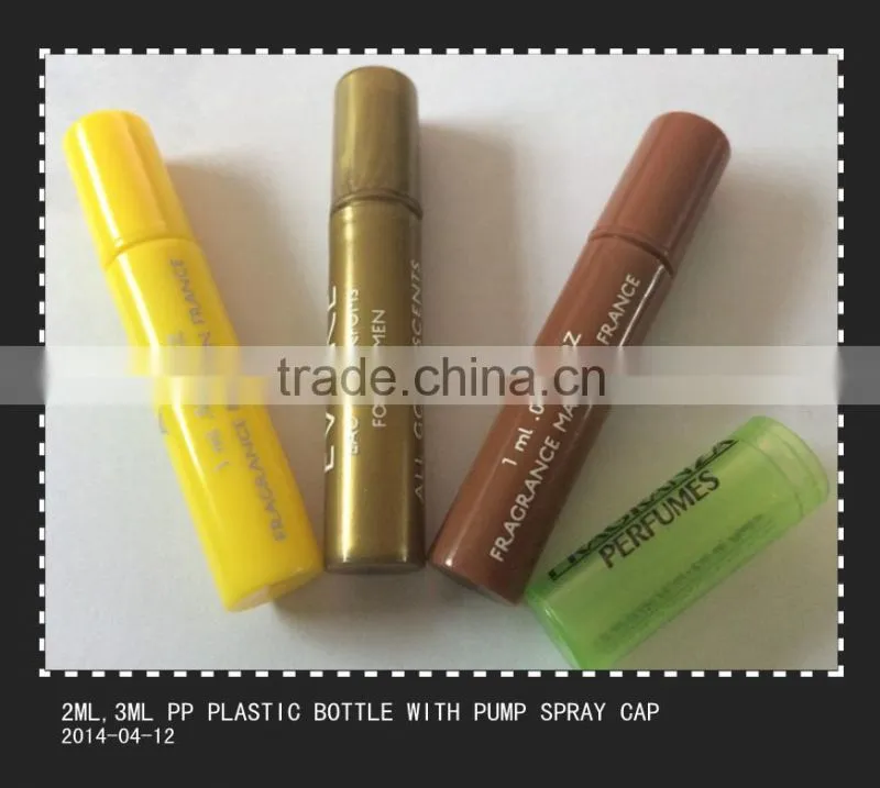 Plastic perfume pump spray fine mist wholesale gift mini samll bottles