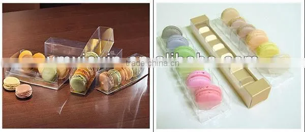 Customized logo macarons box clear eco-friendly packaging box