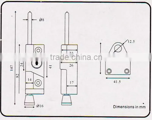 China supplier window safe zinc alloy window lock