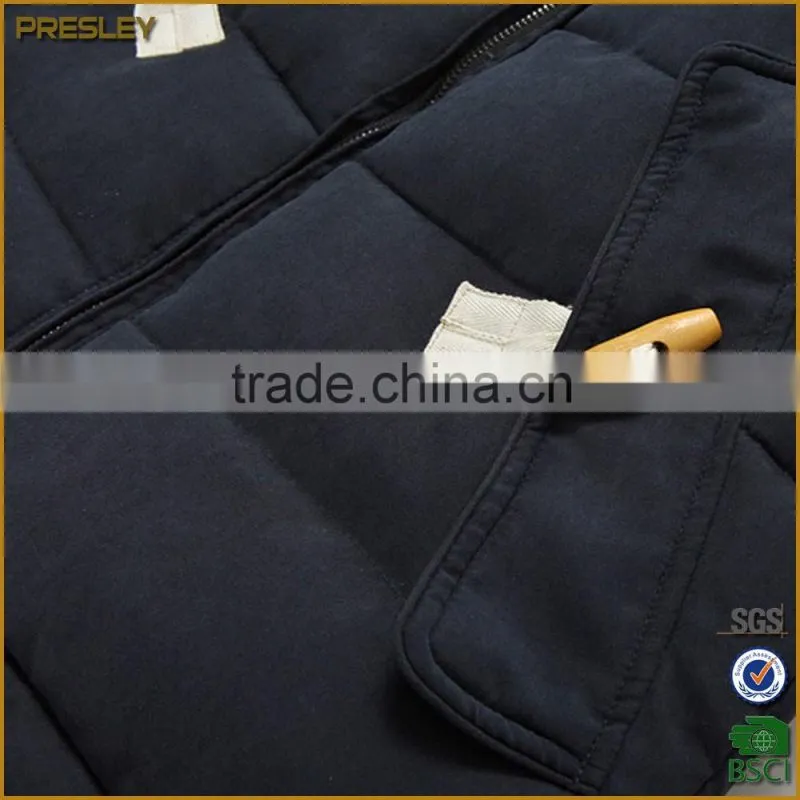 Prelsy oem custom winter man heated jacket with leather zipper puller