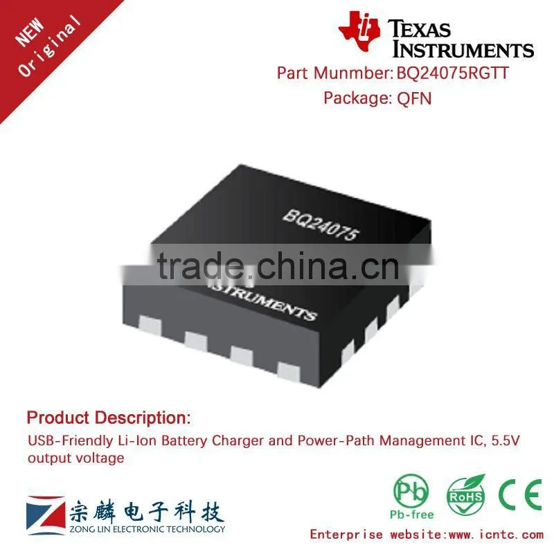Genuine Original BQ24075RGTT QFN BQ24075 USB Battery Management