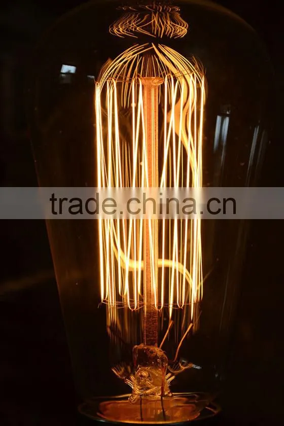 Vintage 1910 Squirrel Cage Filament Edison Bulb