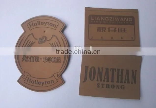 Cheap prices custom garment jeans leather patch labels