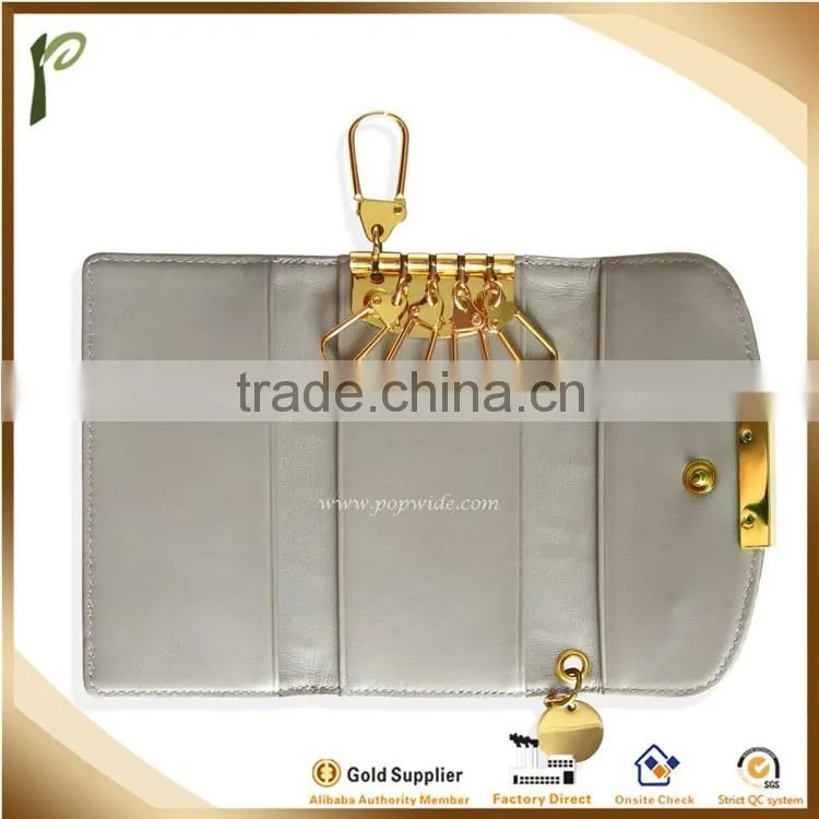 Popwide Wholesales High Quality Leather Key Chain bag/case