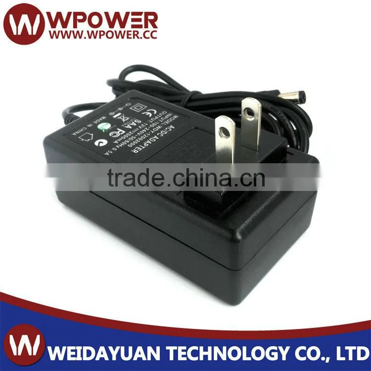 9V 2A Power Supply Barrel type right angle connector 5.5X2.5mm/5.5X2.1mm with CE FCC SAA C-tick RoHS certificates