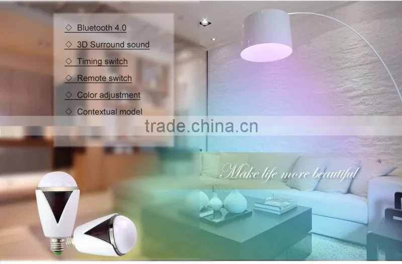 Annular shape atomosphere led light bluetooth speaker
