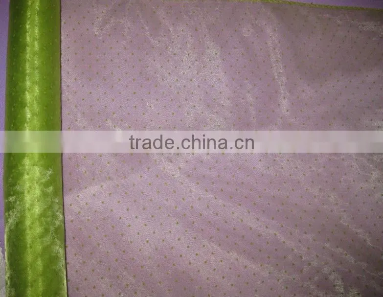 Flocking Organza Fabric for Holiday Decorations and Curtains