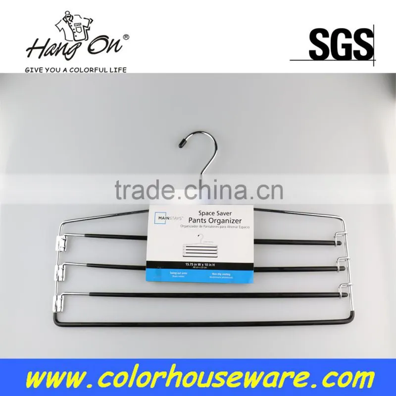 Metal clothes hanger with PVC