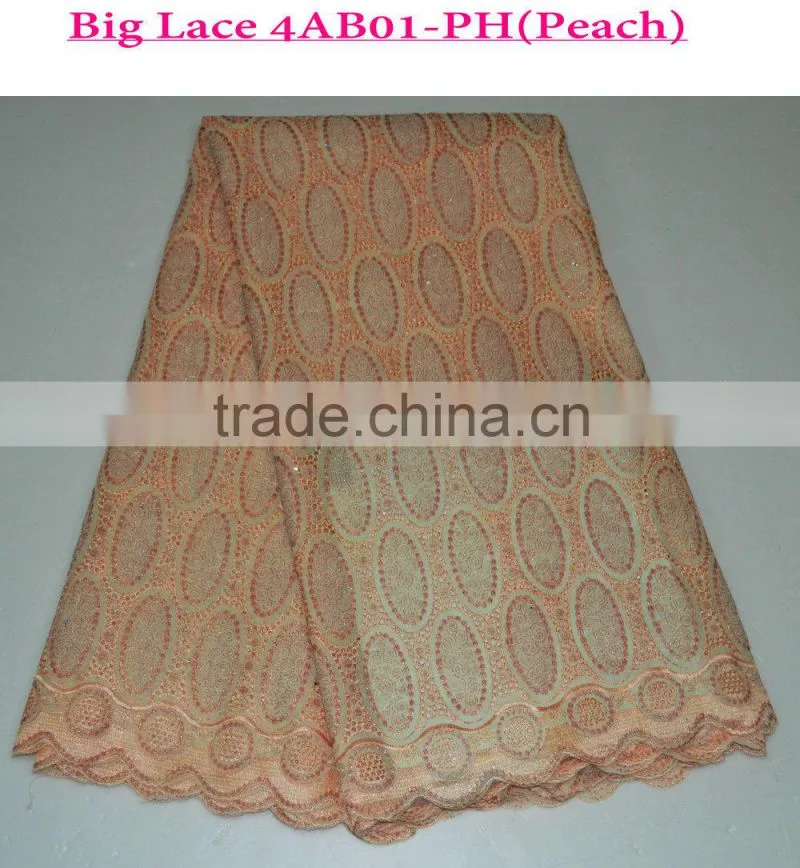 Beautiful party dress custom embroidery fabric combed cotton fabric designer dress
