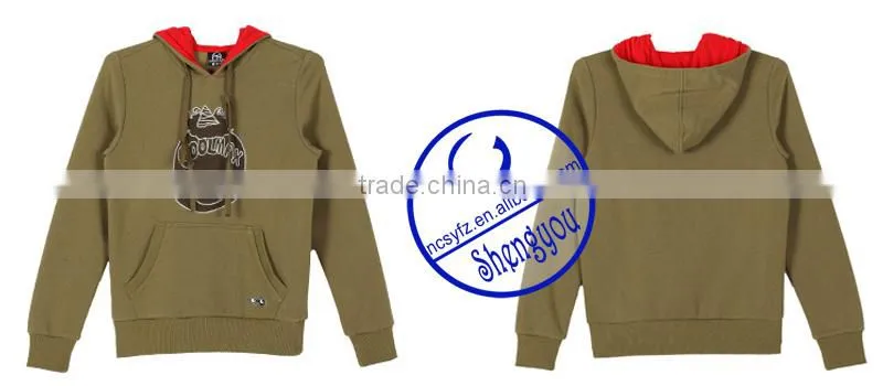 Custom 65 cotton 35 polyester cheap fleece hoodie with printing