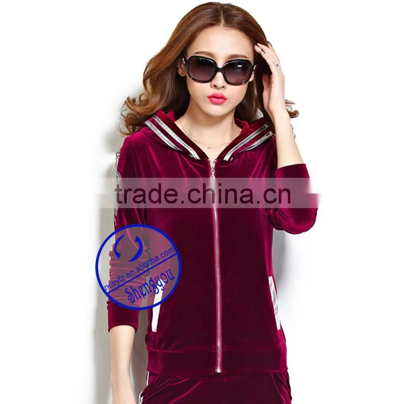 Custom pullover printed long hoodies for women