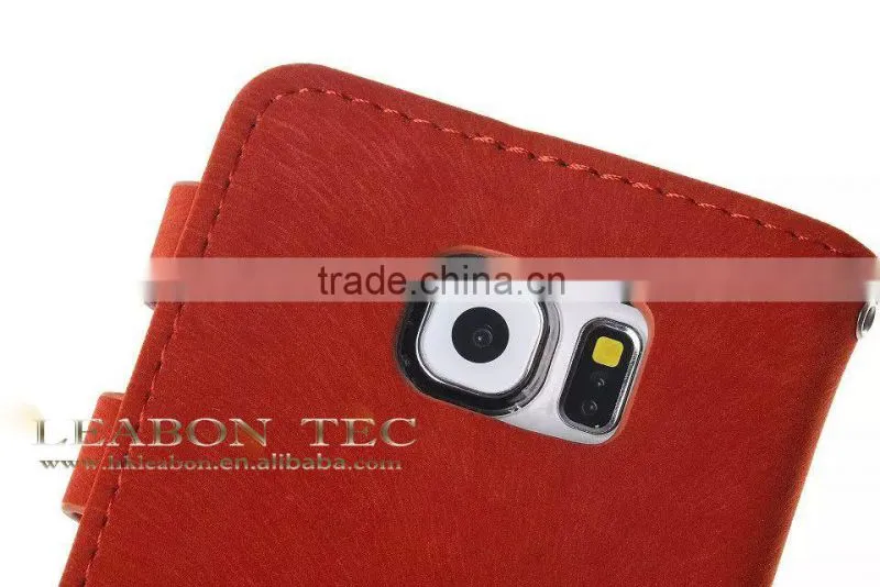 2015 New Design Hot new galaxy s6 case, 2015 for samsung galaxy s6 leather case