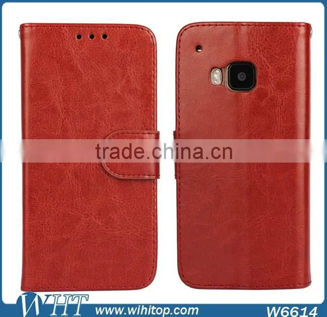 New Phone Case 2015 Hot Sale for HTC One M9 Wallet Case PU Leather Flip Cover