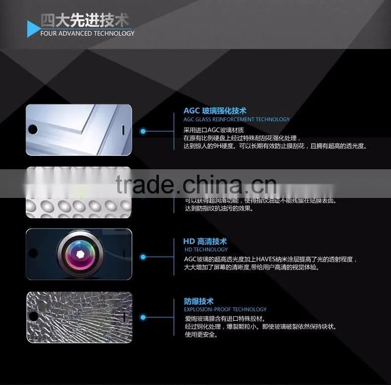 9H Hardness Anti-fingerprint Tempered Glass Mirror Tempered Glass Screen Protector For OPPO N1