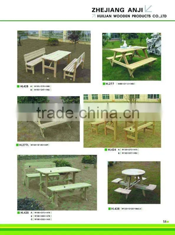 HL428 WoodenTable & Bench