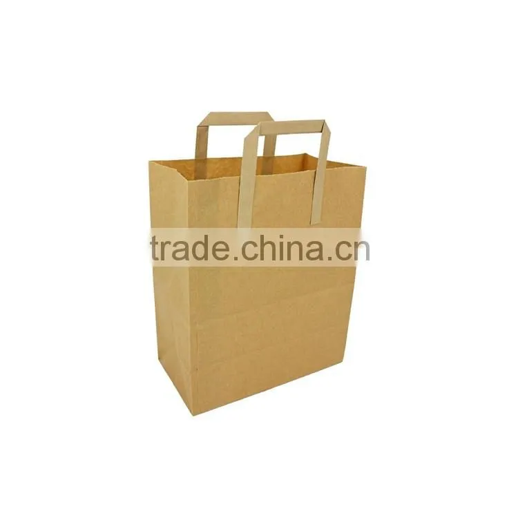 Accept Custom Order and Shopping Kraft Brown Paper Bag with Twisted paper handles