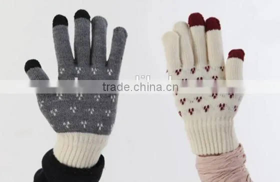 Unisex Wool Knitted Fingertips Touch Screen Gloves