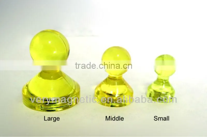 Magnetic Office Stationary Whiteboard PushPins With Transparent Color