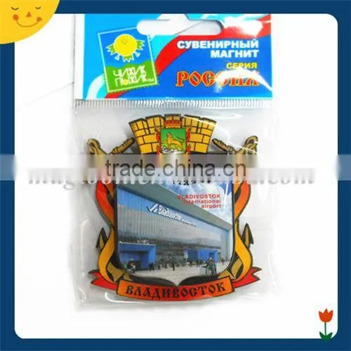 Custom printing 3D shape wooden fridge magnet