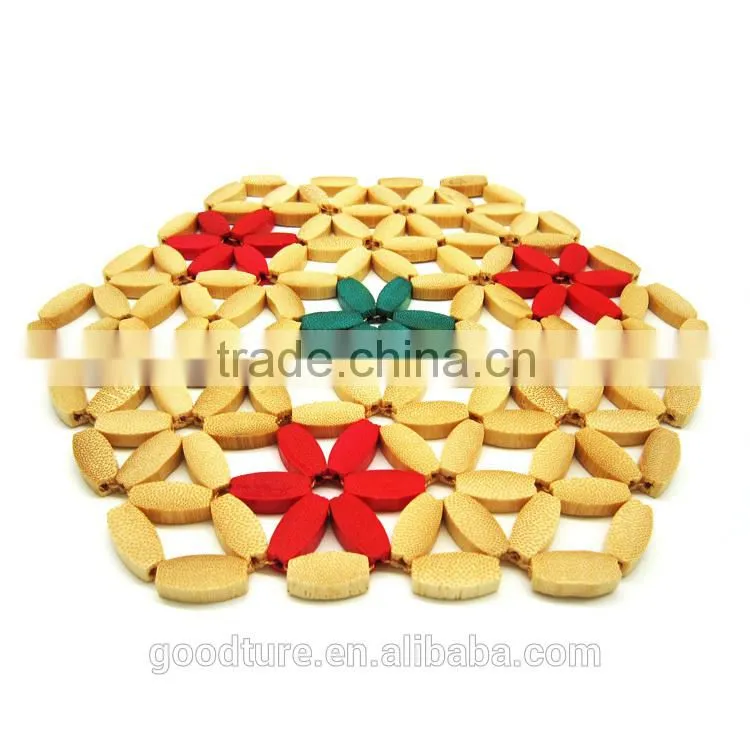 Color Bamboo Hexagon Placement Table Mat Handmade Mats And Pads