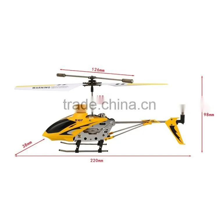 New S107G R/C Mini Metal Helicopter with Gyro Yellow#SV028074