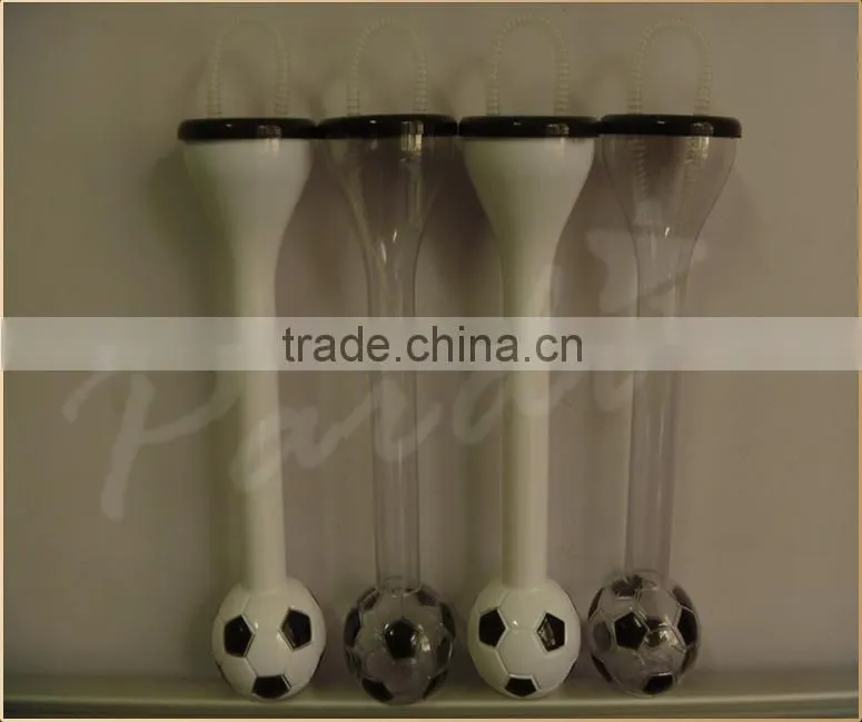 Promotional 500ml football plastic beer/juice drinking yard glass