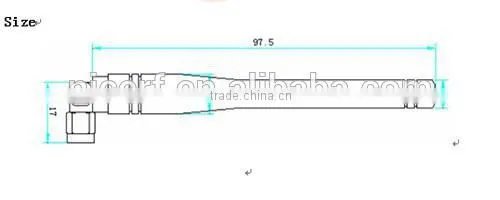 2015 Rubber Elbow Rod Antenna SW433-WT100 3.0dBi High Gain 433MHz Antenna