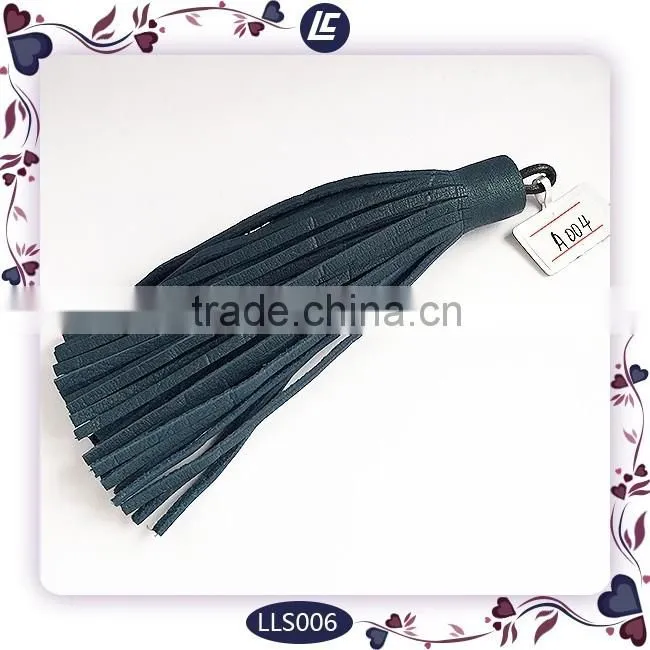 high quality customized leather cord tassel for garment jewelry