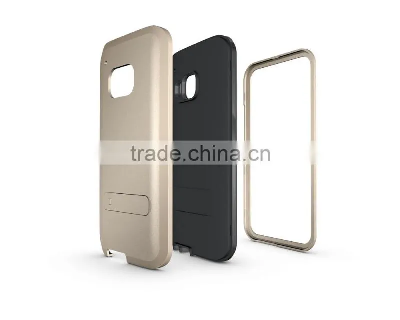 New design armor case built in screen protector for HTC M9