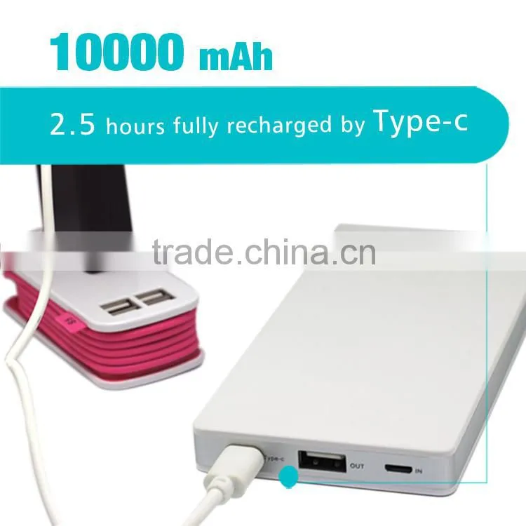 High quality real capacity external travel type C 10000mah fast charging power bank