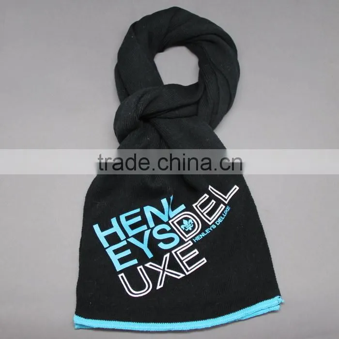 CUSTOM KNITTING PATTERN SCARF AND SNOOD WITH PRINTING LOGO