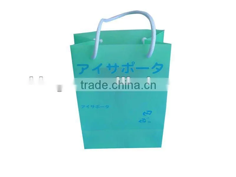 Frosting PVC Shopping bag with rope handle /printed PVC bag.