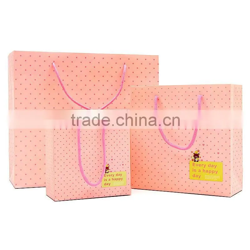 Soft color bag paper bag gift bag shopping paper bag high quality customized print your logo