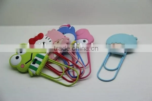 3D carton design bookmarks for books silicone bookmarks