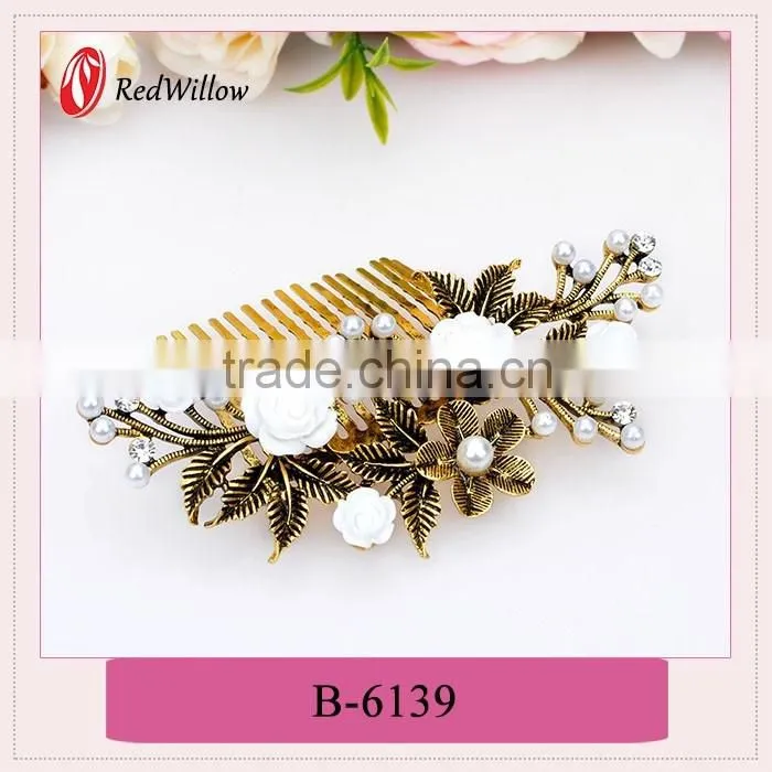 Beautiful Hot Sale alloy salon hair claw,flower claw clip hair flower clip claw,fancy hair claw