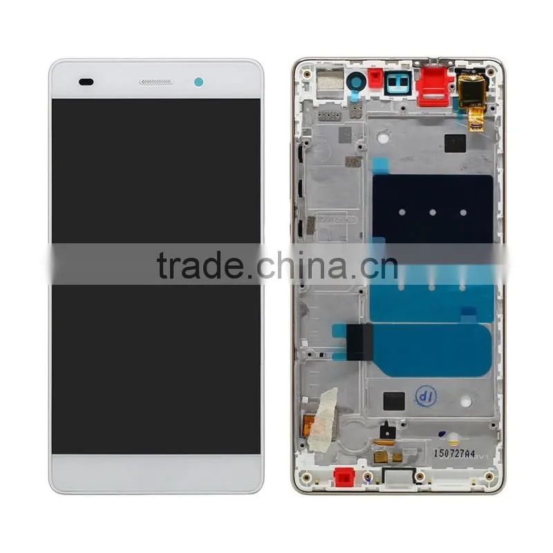 Original Genuine LCD Screen With Digitizer With Frame Assembly For Huawei Ascend P8 Lite - White