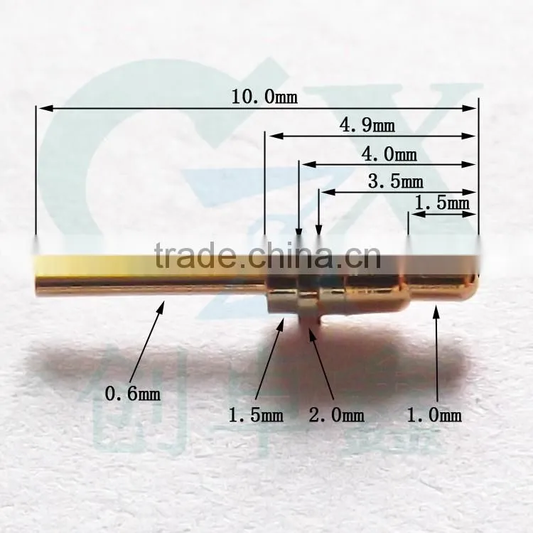 led lighting charger pogo pin brass connector pin for PCB