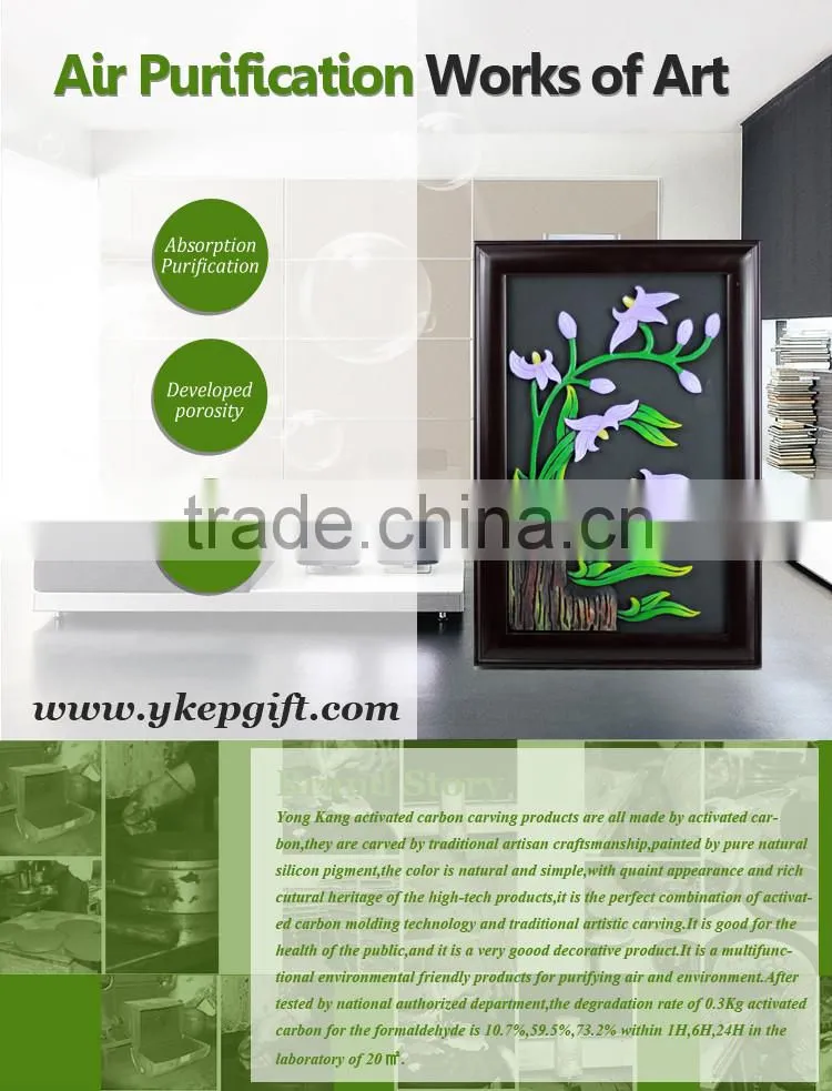 2016 orchid modern home made decorative handicraft wall hanging for formadehyde removal