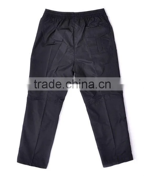 Navy Blue Color Nylon Fiber Men Casual Trousers Pants