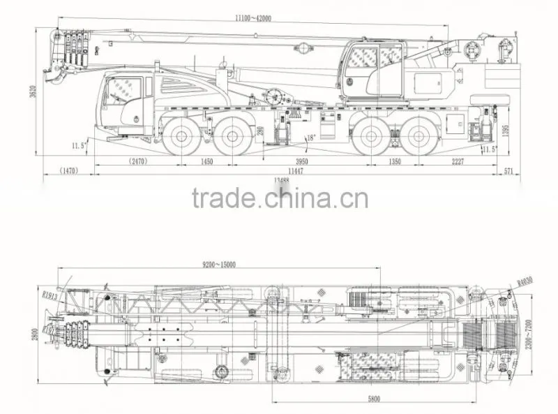 wheel crane 55Ton Best selling TTC055G1-V