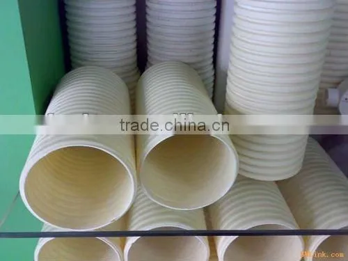 PE corrugated plastic pipe production line single screw extruder