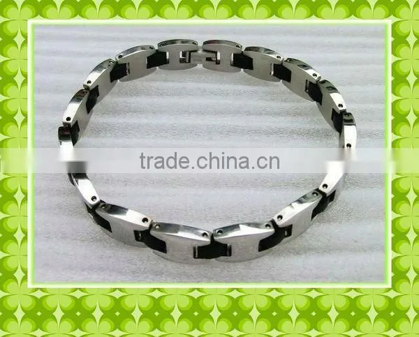 mens stainless steel silicone bracelets #17010