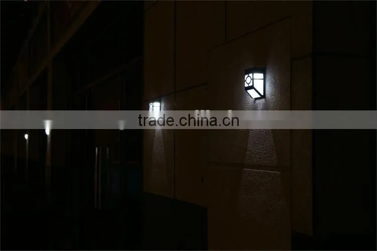 18LM 2V 120MA waterproof solar wall lamp for hotel garden