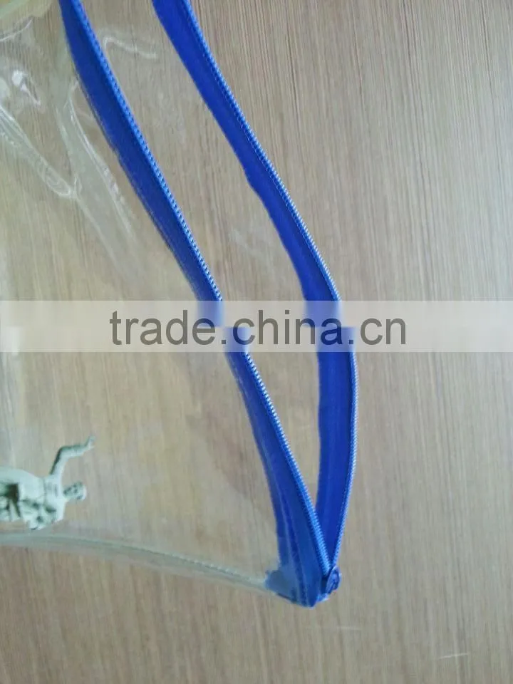 PVC clear zipper bag with client's logo printing