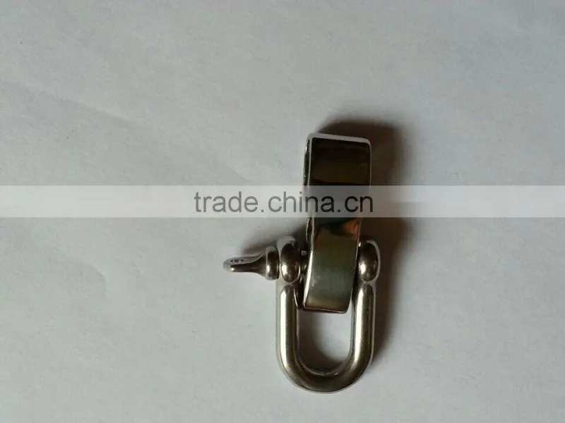 304 grade stainless steel black adjustable D shackle