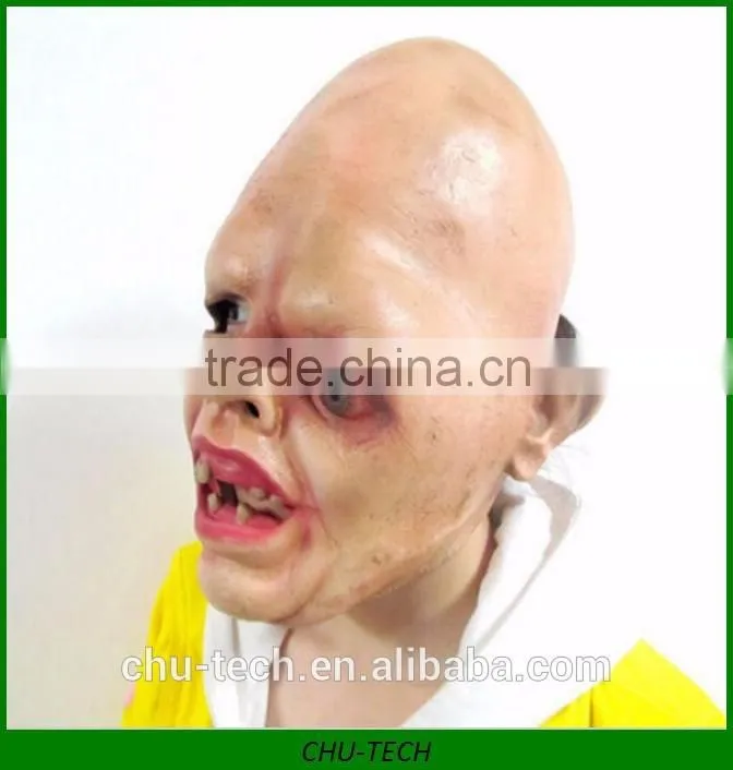 Halloween Mask Silicone 360 Full Face one Eye without Hair Airsoft Khaki Grimace