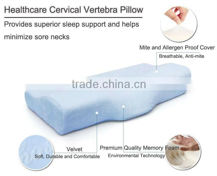 TOP Sale in Amazon half moon baby pillow memory foam pillow
