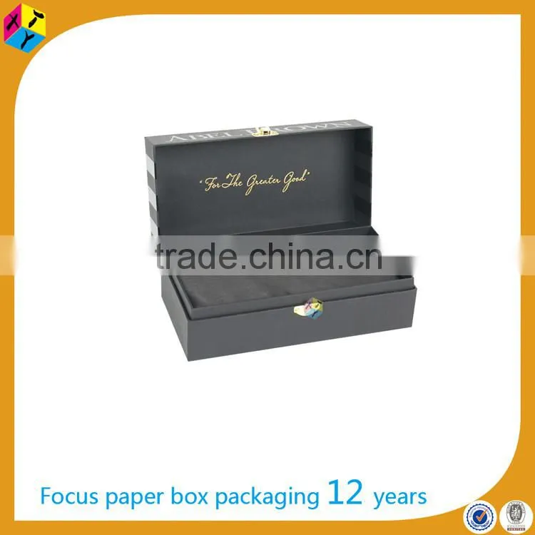 black rigid cardboard paper luxury packaging