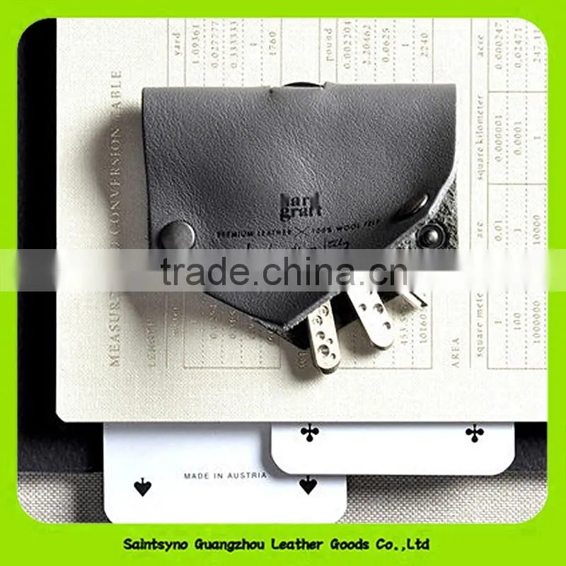 15616 Customized LOGO Promotional Gift leather key ring holder wallets man